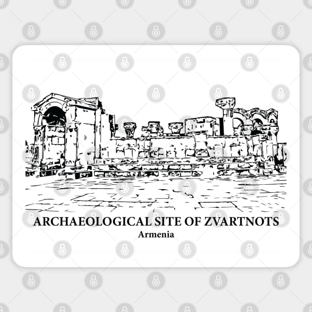 Archaeological Site of Zvartnots - Armenia Sticker by Lakeric